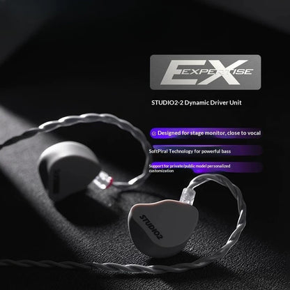 Softears Studio2 HiFi Wired Headphones for Stage Lead Singer Monitor In-Ear Earphones GIfts