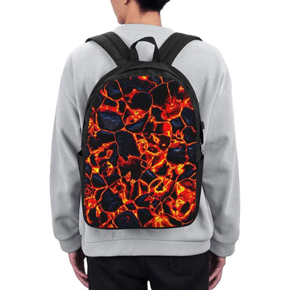 Magma Volcano Lava Fire Backpack Travel Notebook Bag Computer College Student School Bag Laptop Shoulder Bags for Men Women