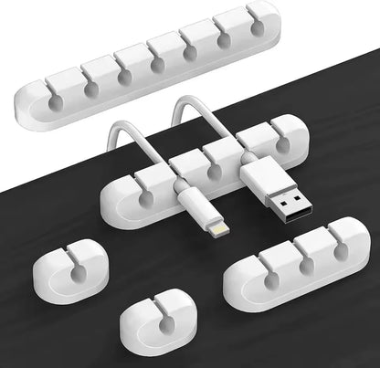 Silicone USB Cable Organizer USB Charging Cable Winder Desktop Tidy Management Clips Cable Holder For Mouse earphone Accessories