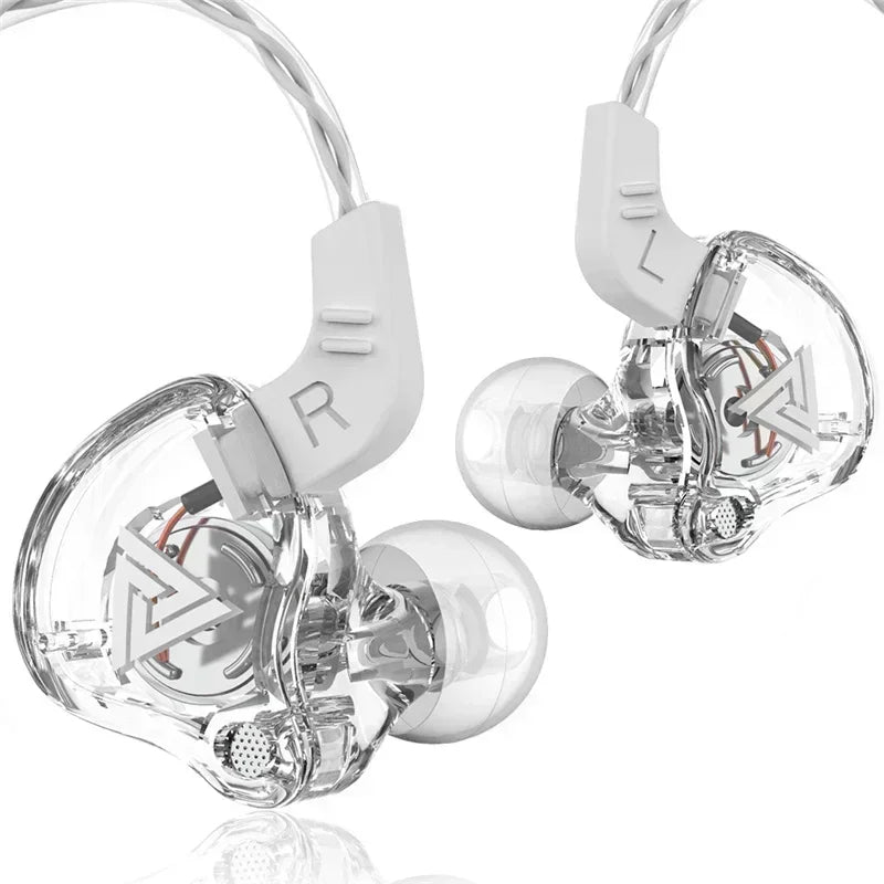 New QKZ AK6 In Ear Earphone 6 Dynamic Driver Unit Headphone With Mic Stereo Sports HIFI Subwoofer Headset Monitor Earbuds